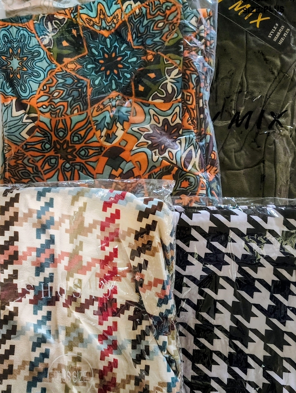 Leggings Bundle – Size 14-16 Plus | 4-Piece Activewear Lot | Gym & Everyday Wear